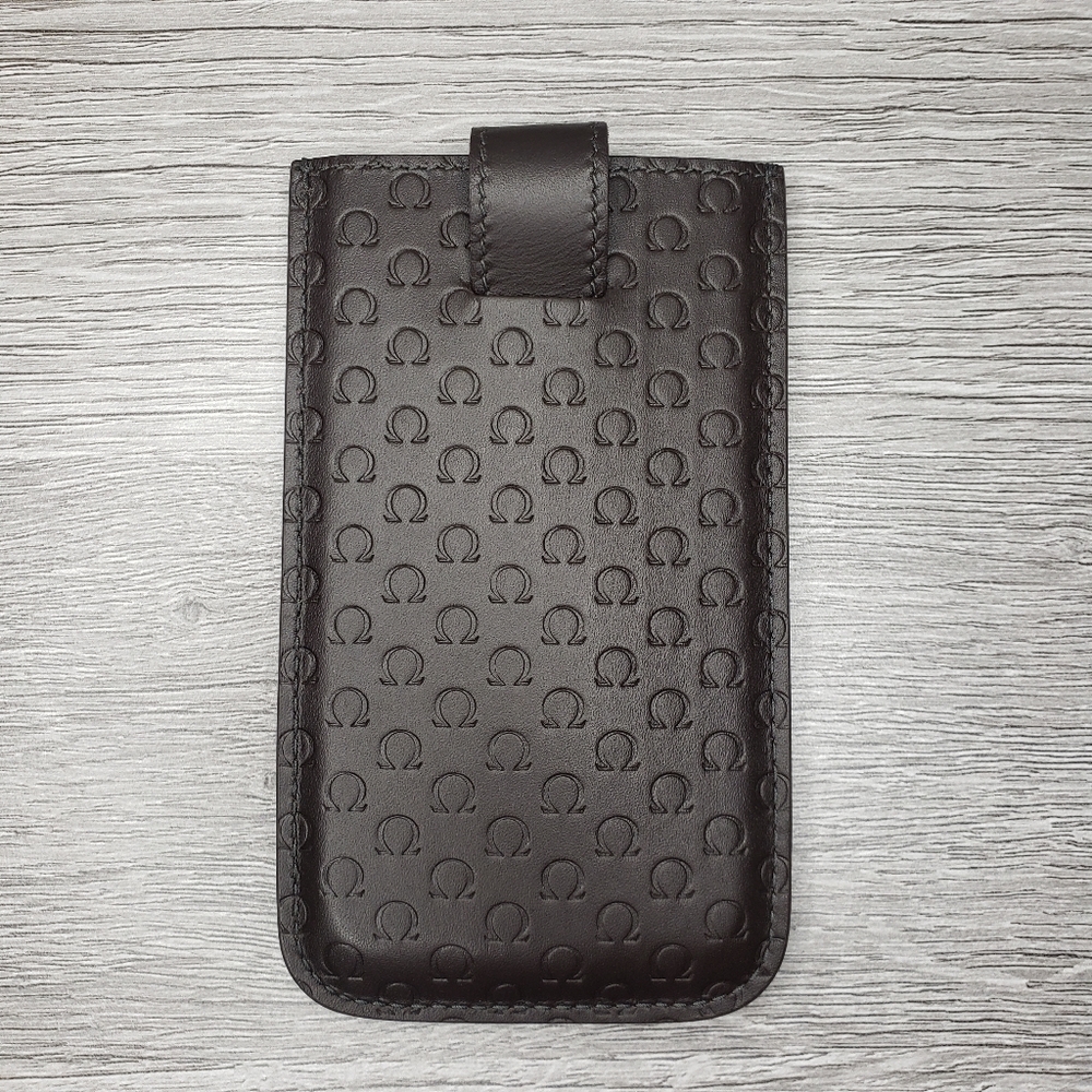 Omega logo stamped phone case or card holder